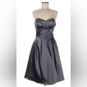 Bill Levkoff Gray Midi A-Line Skirt Size 6